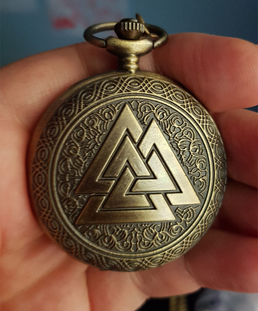 valknut hand clock